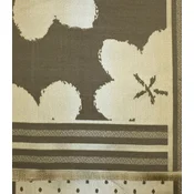 Pri Elegant double-sided scarf with gold thread and floral pattern