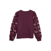 VERO MODA Majica VMHALI vinsko rdeča