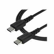 StarTech.com 2m USB C Charging Cable - Durable Fast Charge & Sync USB 3.1 Type C to C Charger Cord - TPE Jacket Aramid Fiber M/M 60W Black - USB-C cable - 2 m