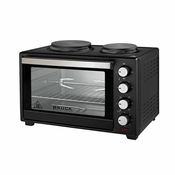 BROCK električna pečica 60l + 2x kuhalnik - TO 6022 BK