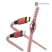 HAMA "reflektirajući" kabel za brzo punjenje/podatke, USB-C - Lightning, 1,5 m, crveni