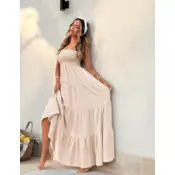 OLIVIA maxi obleka capucino
