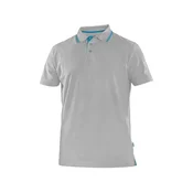 CXS Polo majica CXS HENRY, moška, s kratkimi rokavi, sivo-modra