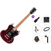 PSD Guitars DCT-100 Premium SET Cherry Red Električna kitara