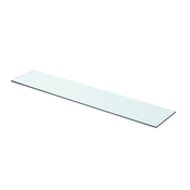vidaXL Polica Prosojno Steklo 70x15 cm