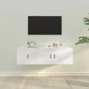 2-dijelni set TV ormarica bijeli od konstruiranog drva