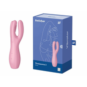 SATISFYER Vibrator za klitoris Threesome 3, Silikonski, Roze