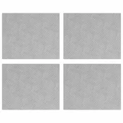 Vidaxl Stopnice Pravokotna 4 szt. srebrna 50 x 40 cm Aluminij