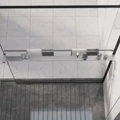 Polica za stijenku tuš-kabine kromirana 115 cm aluminijska