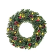 Novoletni venček Creston z 20 LED lučkami, 45cm