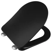 PAULA SLIM Soft Close Toilet Seat, black mat - Črna - 35,5x42 cm - CREAVIT - PAULA - 24 - Duroplast - Za posebna stranišča - 355 - 420 - 14