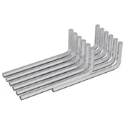 Vidaxl Šesterokotna ključa 2118 szt. srebrna 22 x 66 mm Jeklo