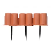 eoshop Plastični palisadni okvir terakota 3x0,1m 8ks