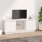 TV ormaric bijela 110,5 x 35 x 44 cm od masivne borovine