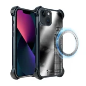 shumee Ovitek za iPhone 13 IBIZU DropGuard Ultra z MagSafe, črno mesto, Big Ben