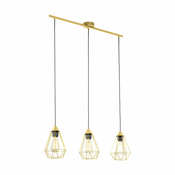 EGLO Viseca lampa TARBES 3xE27 79,5 cm brušeni mesing 43682