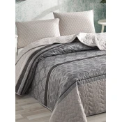 Lessentiel Maison Creative Set prekrivac i 2 jastuka i jastucnice, 200 x 220 cm, Sivi
