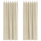 Zavjese za zamracivanje 2 pcs Krema 140 x 260 cm Baršun