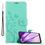 Cadorabo CADORABO Xiaomi RedMi NOTE 6 PRO v klasično srebrno - ovitek v cvetličnem dizajnu z magnetnim zapiranjem, stoječo funkcijo in režami za kartice, (20568004)