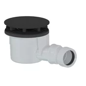 Shower tray waste, dia. 90mm, DN40, black matt cover - Črna - Polysan - 24 - Plastika - 90 - 14
