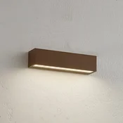 Lucande LED zunanja stenska svetilka Lengo, 25 cm, rjava, navzdol, 3000K - Sodobni - temno rjava, prosojna - Aluminij