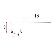 AQUALINE Komplet navpičnih tesnil za steklo 5/5mm, dolžina 1850mm