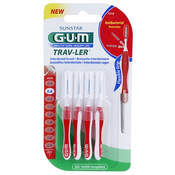 G.U.M Trav-Ler meduzubne cetkice 4 kom 0,8 mm Red