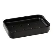 SEVENTY Mila, črna - Črna - 140x26x90 mm - Gedy - SEVENTY - 24 - Plastika - Posoda za milo - Kvadratni - 140 - 26 - 90 - 14
