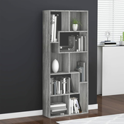 Ormaric za knjige sivi hrast 67 x 24 x 161 cm konstruirano drvo