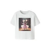 NAME IT Majica NMFVOTEA antracit / rosé / bela