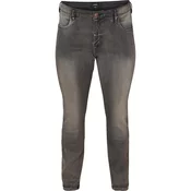Zizzi Kavbojke Emily siv denim