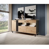 Vitrina BADIA hrast/antracit