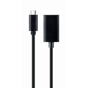 GEMBIRD A-CM-DPF-02 Kabl/Adapter USB Type-C na DisplayPort, 4K, 15 cm, Crni