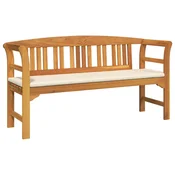 Vidaxl Klop s rozami Naravna 157 x 46 x 82,5 cm Masiven les akacije