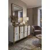 HANAH HOME Komoda Pega 120 White Gold