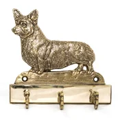 shumee Pembroke valižanski korgi - obešalnik za ključe s psom, medeninasto držalo za pasje dodatke, elegantna dekoracija hodnika znamke Art-Dog