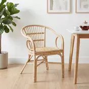 vidaXL Zložljiva stolica Naravna 58 x 60 x 81 cm Ratan