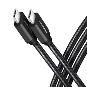 AXAGON USB-C kabel UGREEN BUCM3-CM10AB, 1m, 60W PD, 3A, ALU