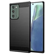TPU gel ovitek Brushed Carbon za Samsung Galaxy Note 20 - črn