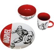 Epee Marvel darilni set posode – skodelica, krožnik in skleda