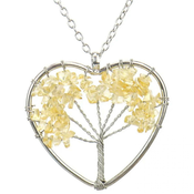 Ogrlica Tree Heart - Žuta KP28417