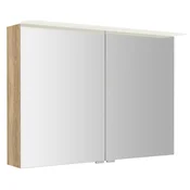 SAPHO Elegantna LED Omara LINEX z Osvetlitvijo 100x70x15cm - Dekor Dub Alabama