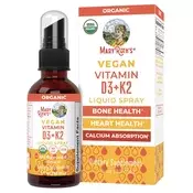 Mary Ruths - Pršilo za vitamin D3+K2 brez okusa, 30 ml