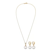 ELLI Set nakita Perle zlata/biserno bela
