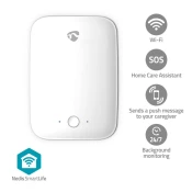 Nedis Detektor padca | Wi-Fi | Domet zaznavanja: 7 m | Efektivno vidno polje (vodoravno): ±45° | Efektivno vidno polje (navpično): ±45° | IP54 | Bela