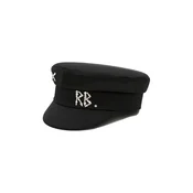RUSLAN BAGINSKIY baretka s šiltom ženska Crystal-embellished Satin Baker Boy Cap