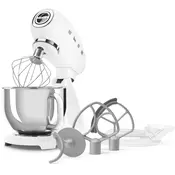 SMEG SMF05WHEU Kuhinjski stroj bel v W, stilu 50-ih let, 1000 4,8 litrski za in posoda mešanje dodatki