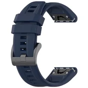 Univerzalen silikonski pas Techsuit QuickFit W060 22mm za pametne ure - temno moder