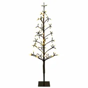 Vidaxl LED novoletna jelka z lučkami Črna 18 x 18 x 120 cm Jeklo