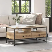 vidaXL Klubska miza artisan hrast 100 x 51 x 45 cm Konstruiran les